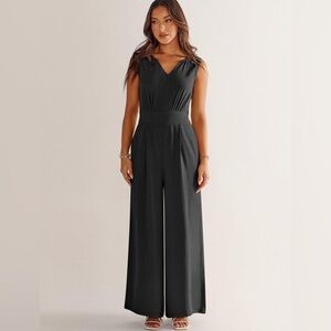 ANRABESS Jumpsuits Dressy 2024 Summer Casual Linen Romper Sleeveless V N…